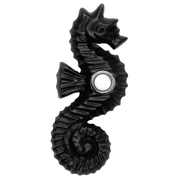 Brass Seahorse Doorbell in 4 Finishes, Black