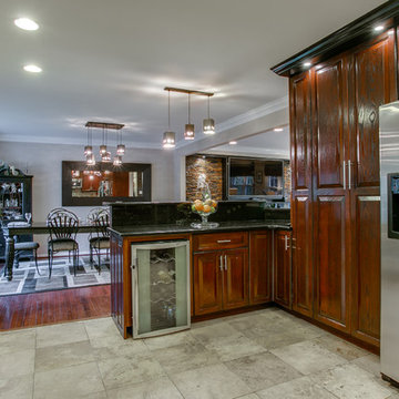 Mohogany Stained cherry wood Kitchen Remodel