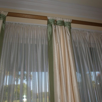 Dashing Daniel Island- Detail of Great Room Sheers