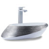 Fine Fixtures Luxury Vessel, Oval 20"x15", Brushed Silver