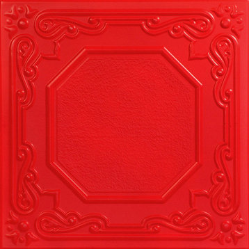 20"x20" Topkapi Palace, Styrofoam Ceiling Tile, Red