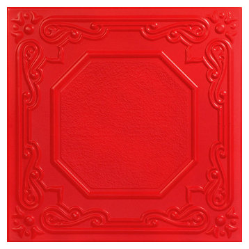 20"x20" Topkapi Palace, Styrofoam Ceiling Tile, Red