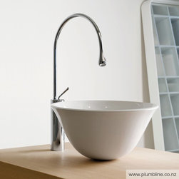 Goccia High Basin Mixer R125mm Spout - Bathroom Basins