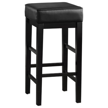 Lexicon Pittsville 29" Faux Leather Bar Stool in Espresso (Set of 2)