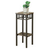 Traditional Modern Style Cappuccino Metal Plant Stand Home Furniture I3044
