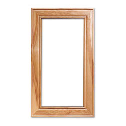 Sheffield R-3 Edge Glass Cabinet Door from CabinetNow.com shown in Natural Birch - Kitchen Cabinetry