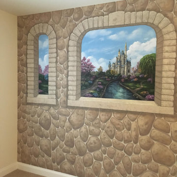 Castle View Themed Mural by Tom Taylor of Mural Art LLC