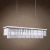 Fringe 12-Light Chandelier, Polished Nickel, Clear, With LED Bulbs
