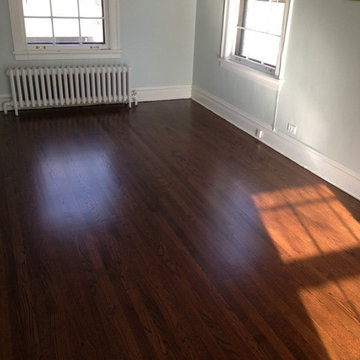 Red Oak Wood Floors with Dark Walnut Stain