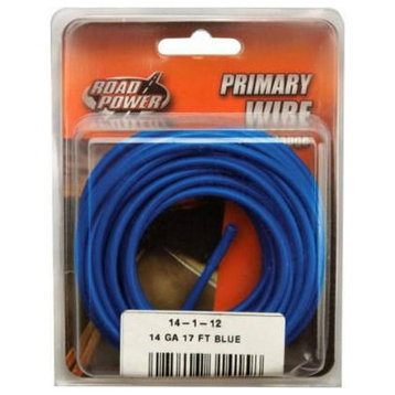 Coleman Cable 55669433 14-Gauge Primary Wire, 17', Blue
