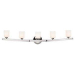 Access Lighting - Access Lighting 63815-47-CH/OPL Classical - Five Light Bath Bar - Shade Included.  CETL(Certification): YesClassical Five Light Bath Bar Chrome Opal Glass *UL Approved: YES *Energy Star Qualified: n/a  *ADA Certified: n/a  *Number of Lights: Lamp: 5-*Wattage:60w G-9 Halopin bulb(s) *Bulb Included:Yes *Bulb Type:G-9 Halopin *Finish Type:Chrome