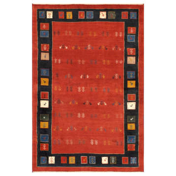 Tribal Collection Hand-Knotted Lamb's Wool Area Rug, 5'11"x3'11"