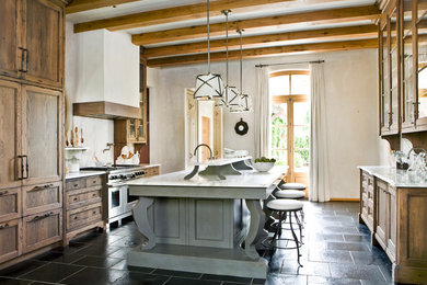 Example of a mountain style kitchen design in Atlanta