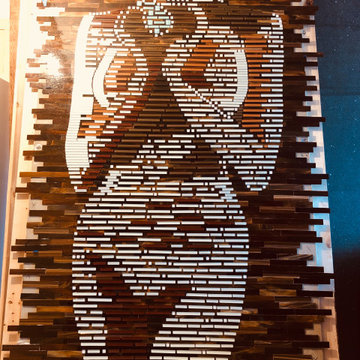 3D Glass mosaic wall art , wall decor , accent wall