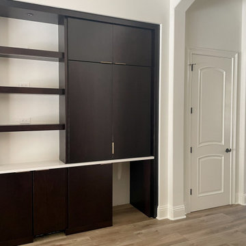 Great Room Built In Wall Unit with Hidden Wet Bar