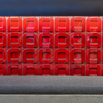 Cadmium Red Buckle Fireplace