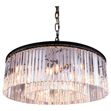 1208 Sydney Collection Pendent Lamp, Clear, Mocha Brown