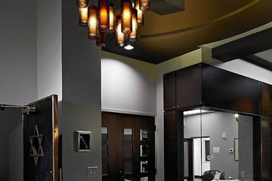Example of a mid-sized trendy entryway design in Birmingham