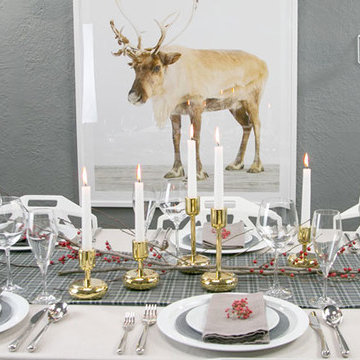 December Minimal Christmas Tablescape using Nature