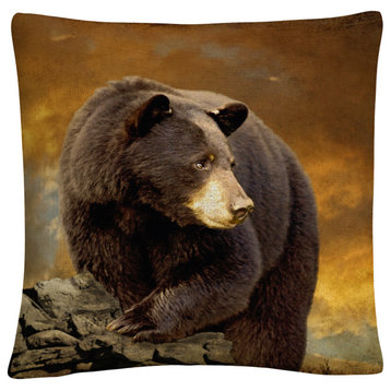 Lois Bryan 'The Bear Went Over the Mountain' Decorative Throw Pillow