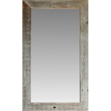 Rustic Mirror, Homestead Flat Barnwood Mirror, 30"x36"