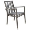 Panama Jack Graphite Stackable Arm Chair, Gray