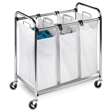 Heavy Duty Commercial Grade Laundry Sorter Hamper Cart