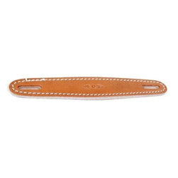 Leather Trunk Handle With Embossed Leaf Design - Cabinet And Drawer Handle Pulls