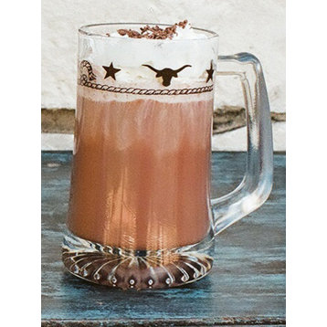 Stars and Longhorns Beer Mugs, Set of 4, 15 oz.