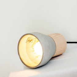 Cement Wood Lamp Large240 - Kitchen Island Lighting
