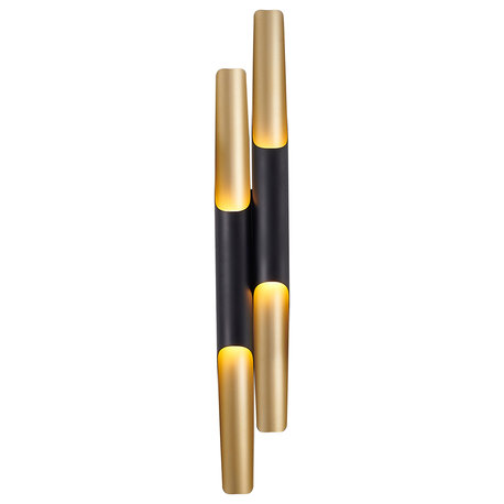 4-Light 4.8" Matte Black Iron Wall Sconce