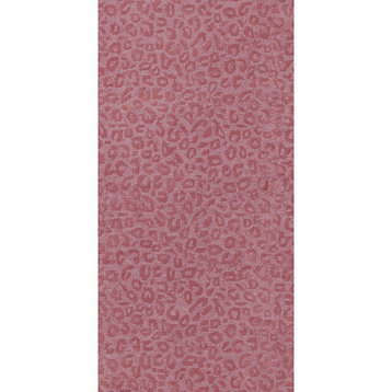 Leopardess Hand-Tufted Responsible Wool Area Rug, Dusty Rose, 2'6" X 5'