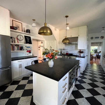 Berkeley Craftsman Kitchen, Library, and Bathrooms - a three- phased project