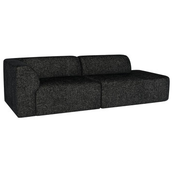 Isla Salt & Pepper Fabric Triple Seat Sofa, HGSC837