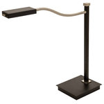 House of Troy - House of Troy Lewis LEW850-BLK 1 Light Table Lamp in Black with Satin Nickel - Height : 17.5"