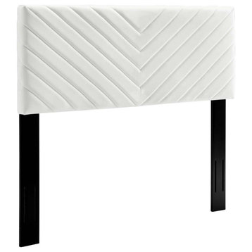 Alyson Angular Channel Tufted Performance Velvet Twin Headboard by Modway