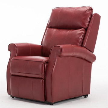 Comfort Pointe Lehman Red Faux Leather Traditional Lift Chair