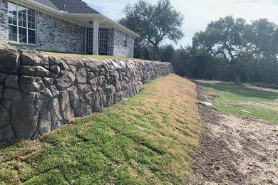 Carved Concrete Retaining Wall