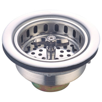 Stainless Steel Spin & Seal Basket Strainer, Polished Chrome