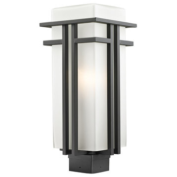 Abbey 1-Light Outdoor Post Light, Oil Rubbed Bronze (Square Base)