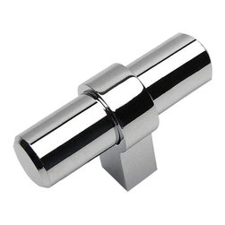 Cosmas - Cosmas 181CH Polished Chrome Euro Style T Bar Knob [5 Pack] - Cabinet And Drawer Knobs