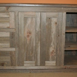 Weathered Gray Reclaimed Barn Wood Bathroom - Furniture