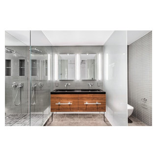 Hudson Yards Loft - Industrial Chic - Contemporary - Bathroom - New York - by MHM Interiors LLC ...