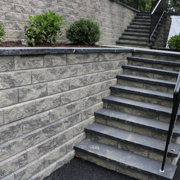 Backyard Retreat: A Raw Land Transformation: Pool Patio, retaining walls, steps