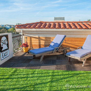 Modern Rooftop with ipe Deck Tiles