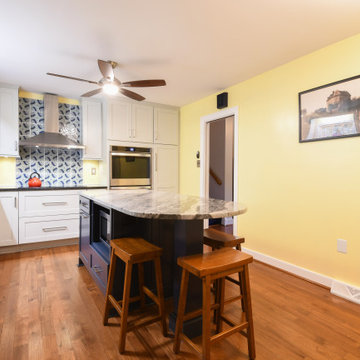 White and Blue Kitchen Design Richmond, VA
