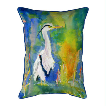 D&B's Blue Heron Large Indoor/Outdoor Pillow 16x20