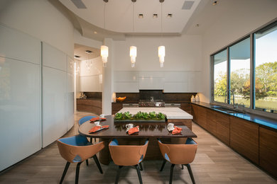 Mid-sized contemporary kitchen in Houston.