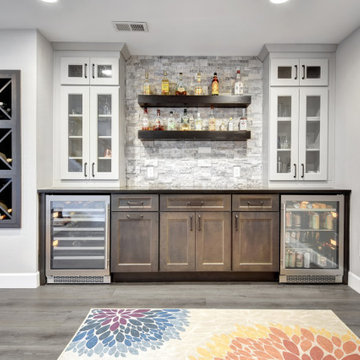 Walk-up Bar with built in wine rack