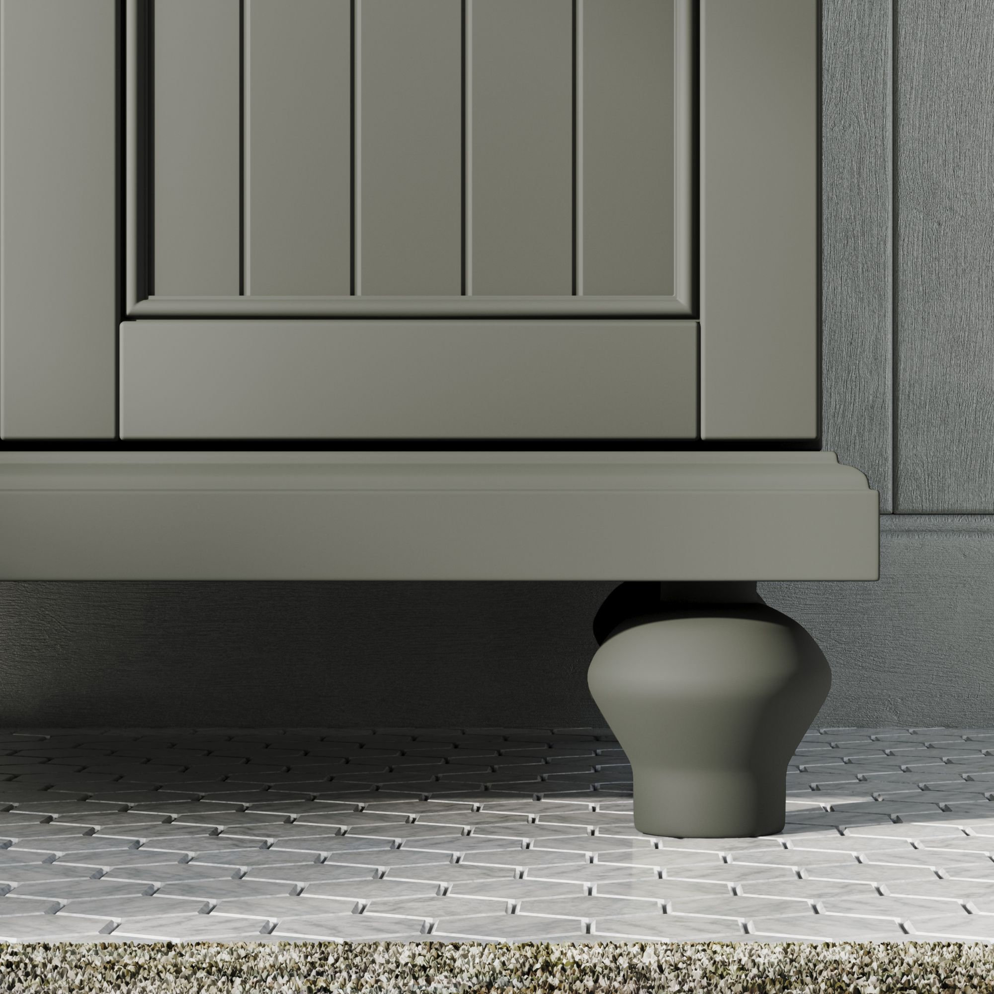 Dawson Bathroom Vanity, Single Sink, 24", Pewter Green, Freestanding